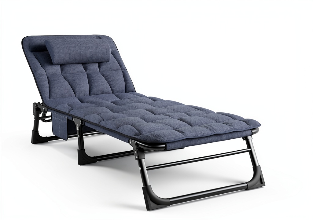 ATORPOK camping cot set up in a grassy campsite
