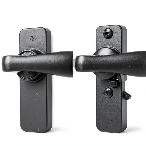 Ideal Security In Swing Door Handle Black Metal Locking-5