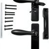 Ideal Security In Swing Door Handle Black Metal Locking-4