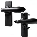 Ideal Security In Swing Door Handle Black Metal Locking-0