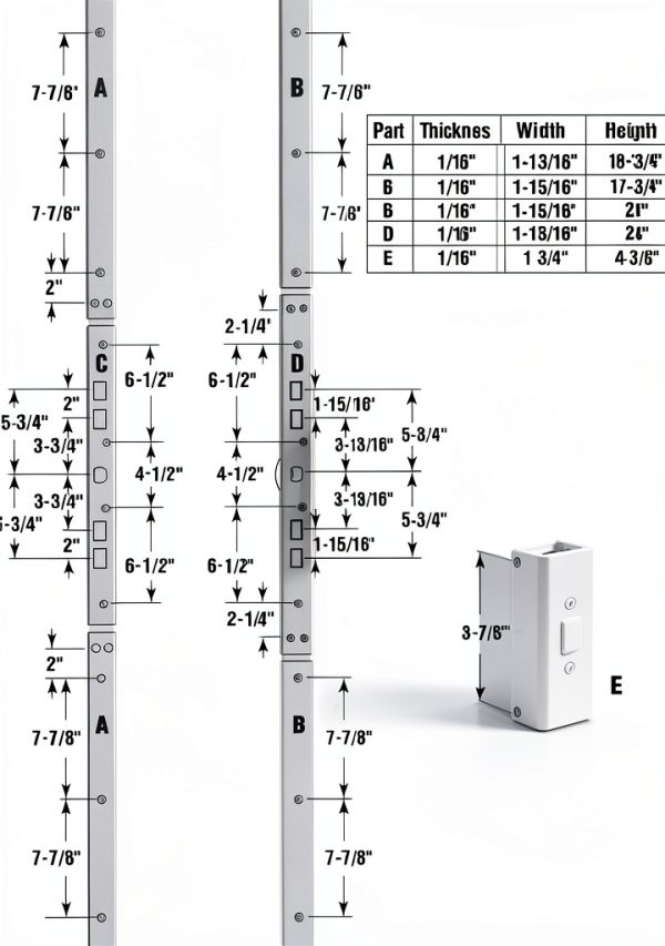 Prime-Line Jamb Repair Kit White Steel Door Security-1