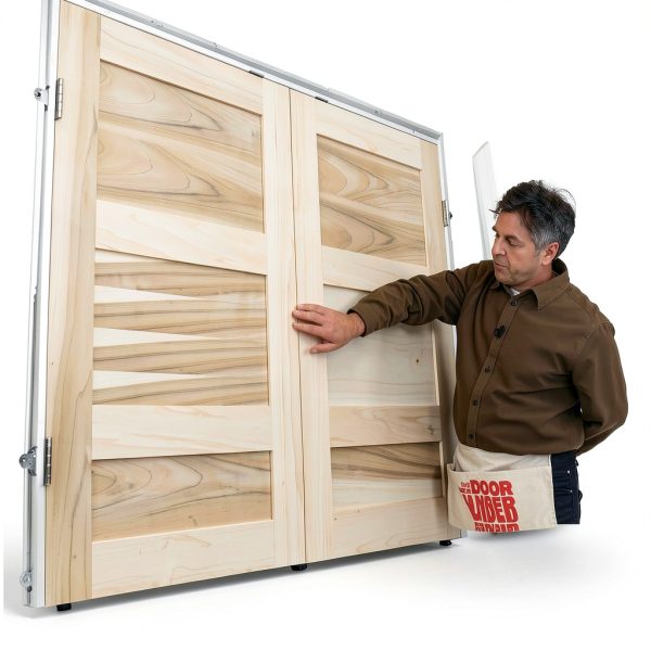 Door Install Kit Metal Modern Blue Silver InstallingADoor-3