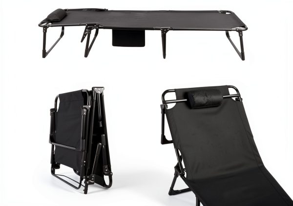 FozsKeylf Camping Cot Metal Frame Portable Foldable Design-1