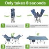 COLMERD XXL Camping Cot Heavy Duty Steel Frame Mattress-4