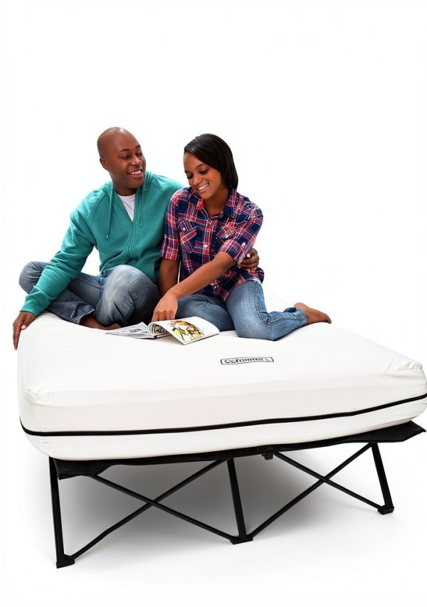 Coleman Queen Airbed Cot Built In Frame Adult Camping-1
