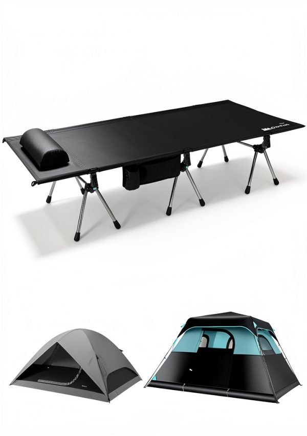 Gonex Camping Cot Wide Lightweight Aluminum Adjustable-8