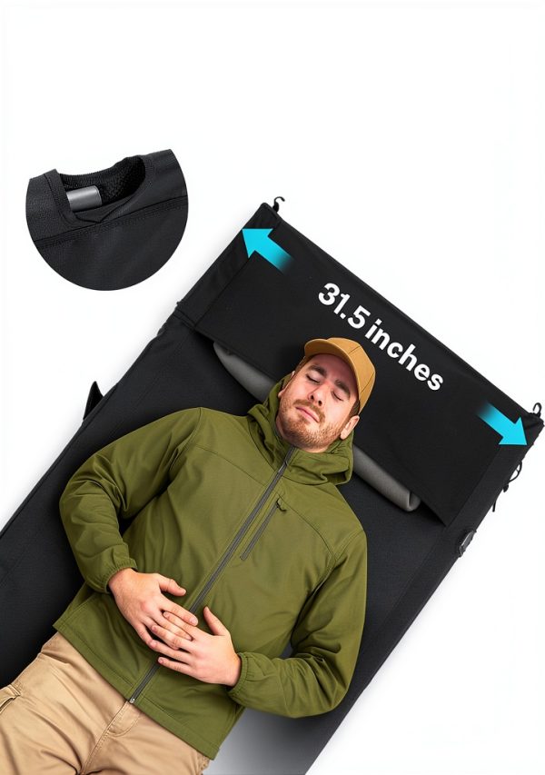 Gonex Camping Cot Wide Lightweight Aluminum Adjustable-3