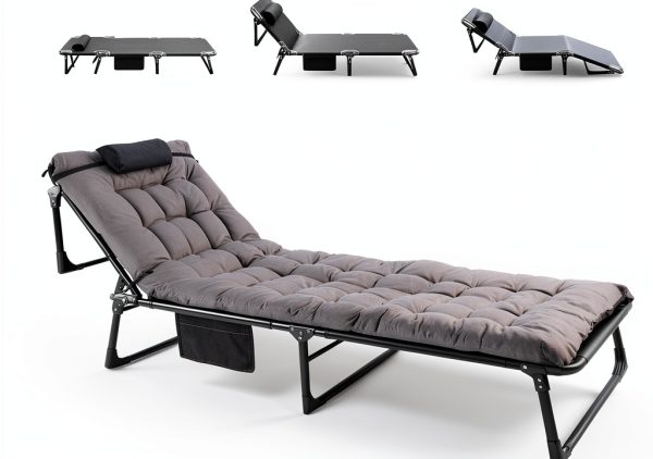 FozsKeylf Camping Cot Metal Frame Portable Foldable Design-0