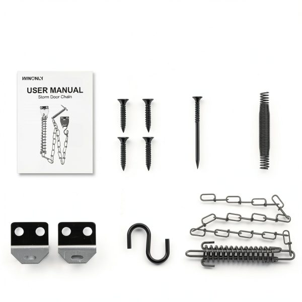 WINONLY Storm Door Chain Alloy Steel Wind Protection-5