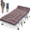 COLMERD XXL Camping Cot Heavy Duty Steel Frame Mattress-0