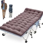 COLMERD XXL Camping Cot Heavy Duty Steel Frame Mattress-0