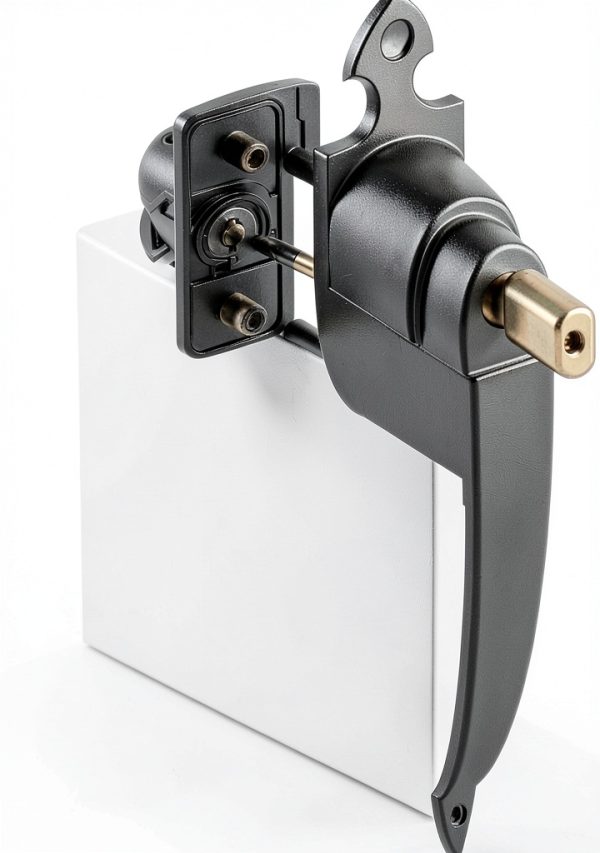 Prime Line Push Button Lock Screen Door Key Lock Black-1