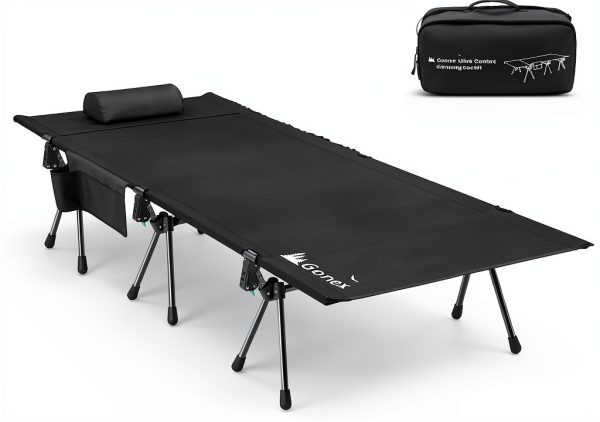 Gonex Camping Cot Wide Lightweight Aluminum Adjustable-0