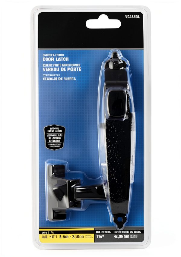 Wright Products Colonial Push Button Latch Black VC333BL-6