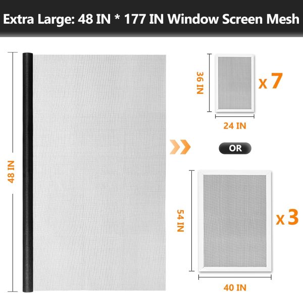 Secopad Window Screen Repair Kit Fiberglass Mesh Easy-1