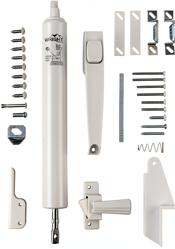 Hampton screen door closer kit installed on a white door