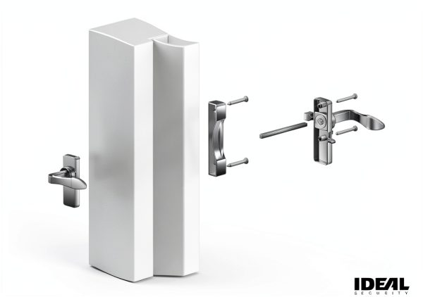 Ideal Security In Swing Door Handle Black Metal Locking-7